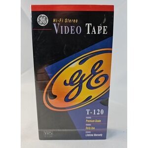 Blank GE VHS Tape T-120 BRAND NEW 1993 Sealed - Unopened